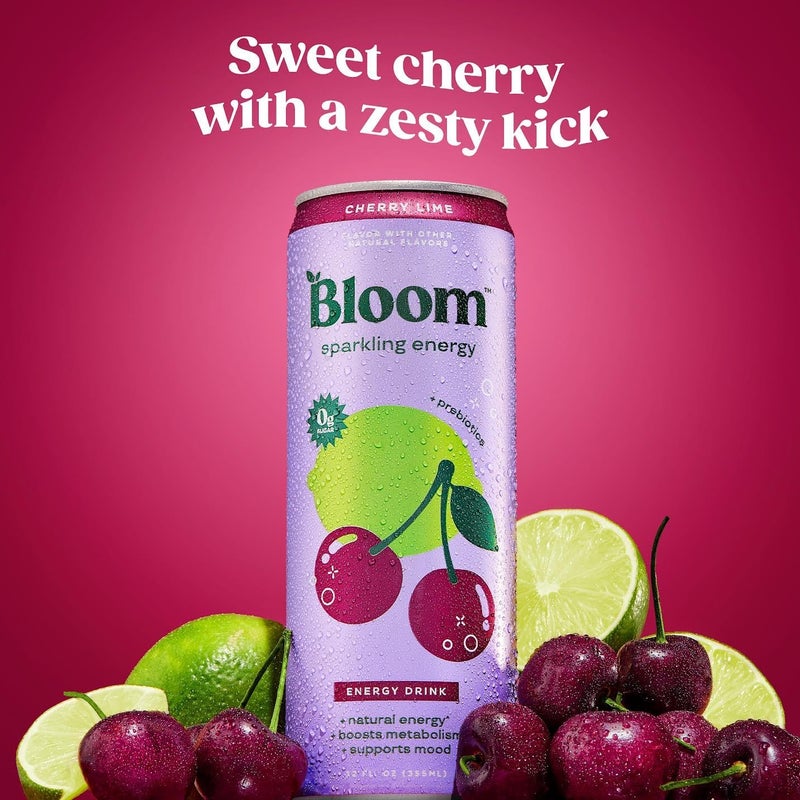 Bloom Nutrition Bloom Sparkling Energy Drink - Cherry Lime - Image 2
